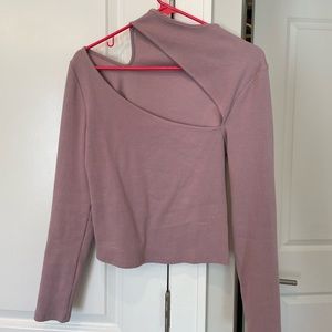 Long sleeve cut out shirt